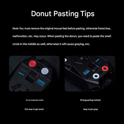 Spacepad White Donuts Universal Gaming Mouse Feet / Mouse Skate PTFE (Hybrid-Speed)