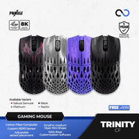PWNAGE Trinity CF 8k Wireless Ultra Light Carbon Fiber Gaming Mouse Viper Mini Shape