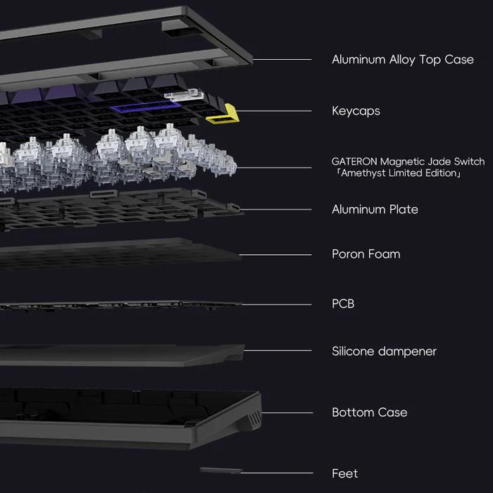 VGN ATK RS7 Pro Hall Effect 75% Gasket Mount Keyboard Rapid Trigger SOCD DKS Wooting