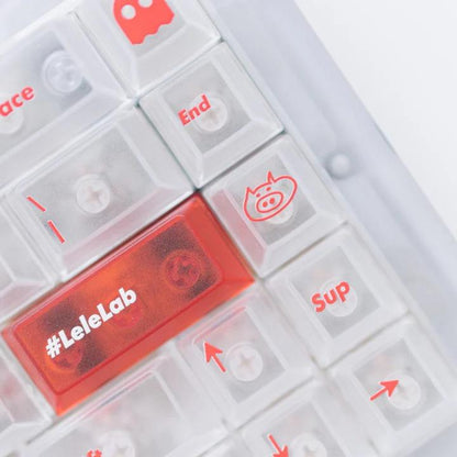 LeleLab Supsup SuperX White Transparent Keycaps Cherry Profile UV Printed ABS Keycap 139-Keys