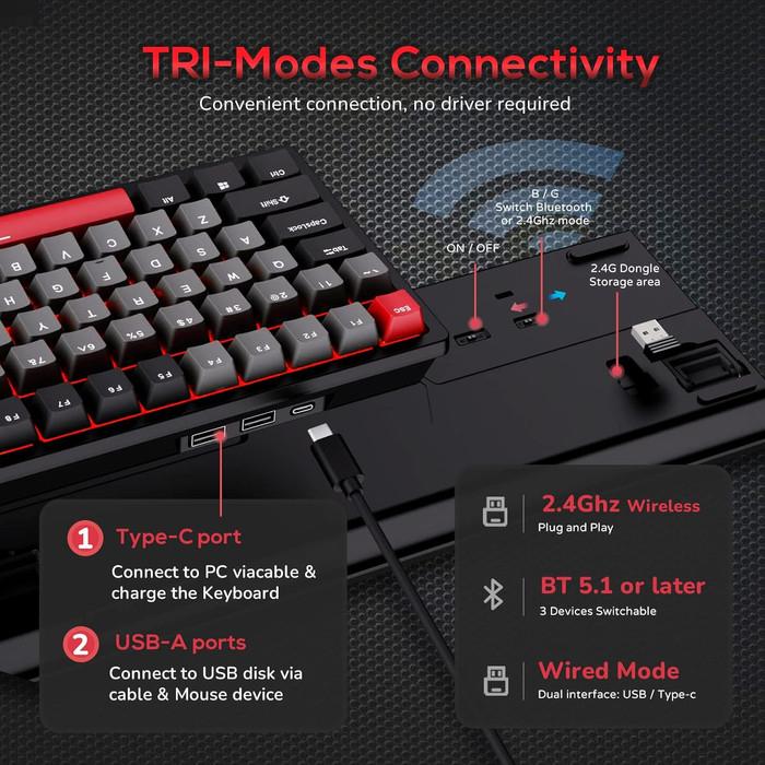 Royal Kludge RK98 / RK-98 Hotswap Mechanical Gaming Keyboard