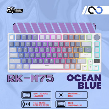 Royal Kludge RK-M75 / RKM75 Hotswap Gasket Wireless 75% Mechanical Keyboard