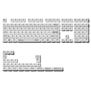 XVX Cats Eye White Keycaps Cherry MAX Profile Double Shot Dye sub Shine Through PBT Keycap 136-Keys