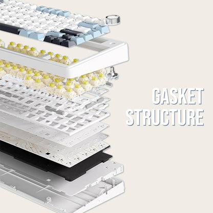AULA F75 PBT Wireless Gasket Hotswap 75% Mechanical Keyboard with Knob Bluetooth / 2.4ghz / Wired