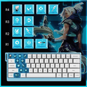 Infinitas Keycaps Valorant Jett OEM Profile Polycarbonate / PC Accent Keycap 11-Keys
