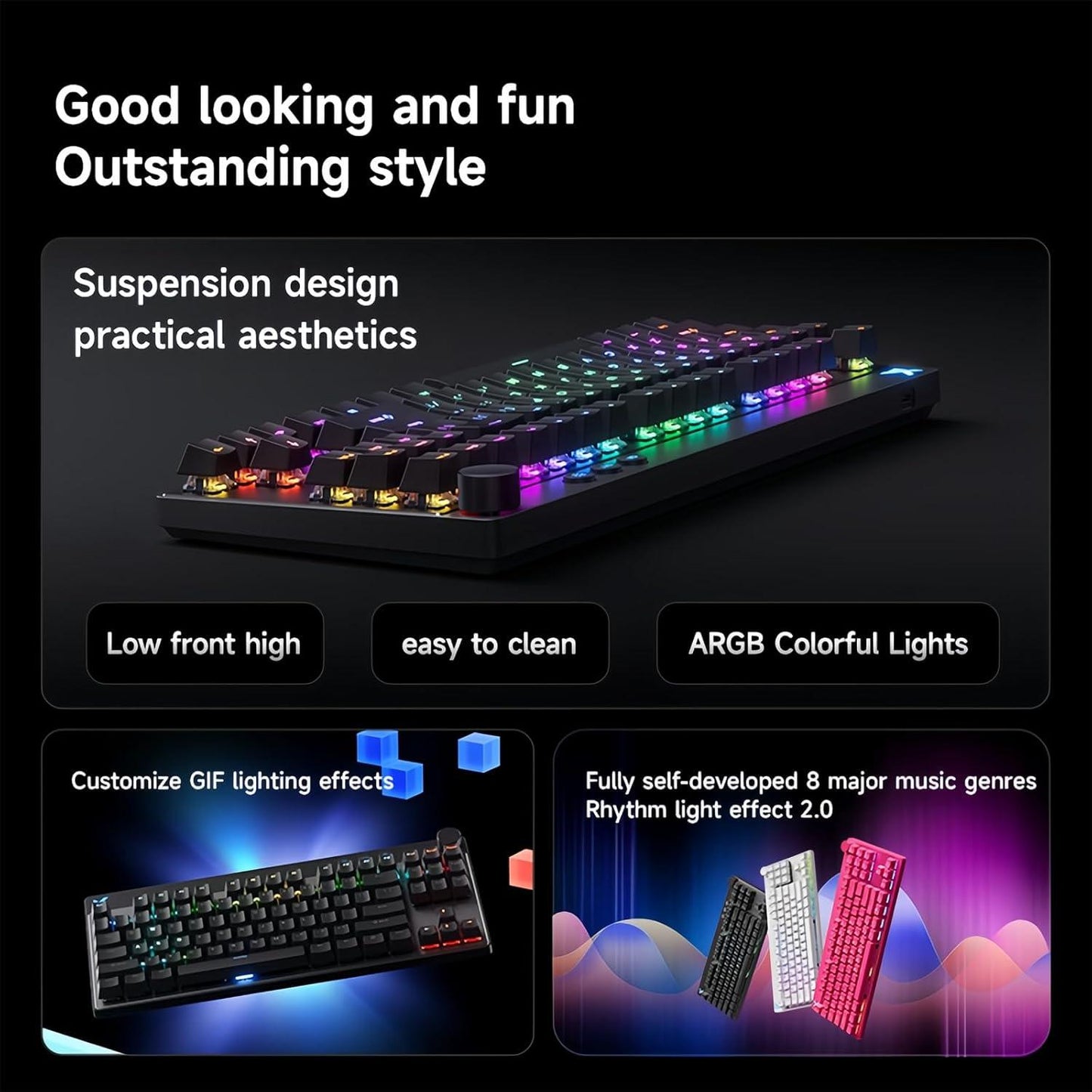 MCHOSE MIX87 8K Hall Effect TKL Magentic Gaming Keyboard Rapid Trigger SOCD DKS Wooting