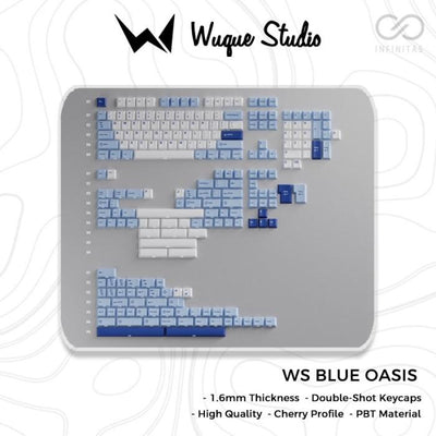 Wuque Studio WS Blue Oasis Doubleshot PBT Keycaps / Keycap