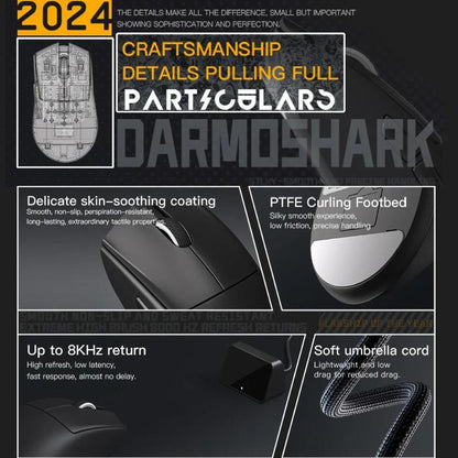 Darmoshark N5 Neurus 8k Wireless Ultra Light Ergonomic Gaming Mouse
