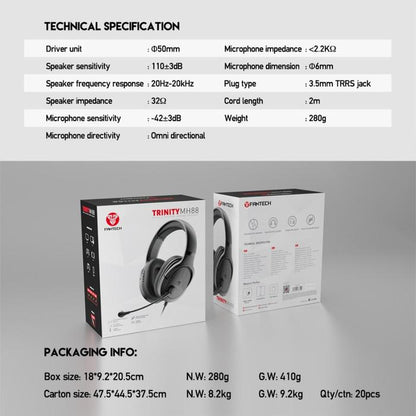 Fantech TRINITY MH88 Multiplatform Headset Gaming Mobile