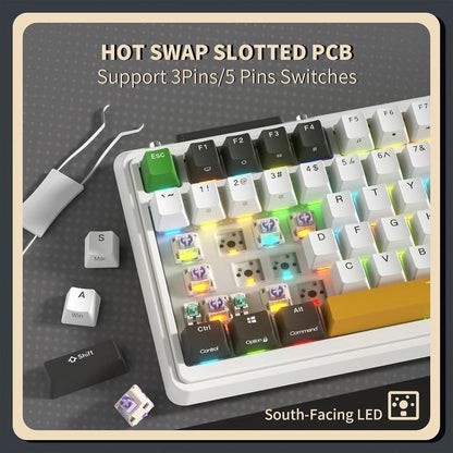 Royal Kludge KZZI K-75 / K75 PRO Hotswap Gasket Wireless 75% Mechanical Keyboard