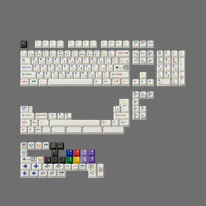FBB SFC 1990 Hiragana White Keycaps Cherry Profile Dye sub PBT Keycap 171-Keys