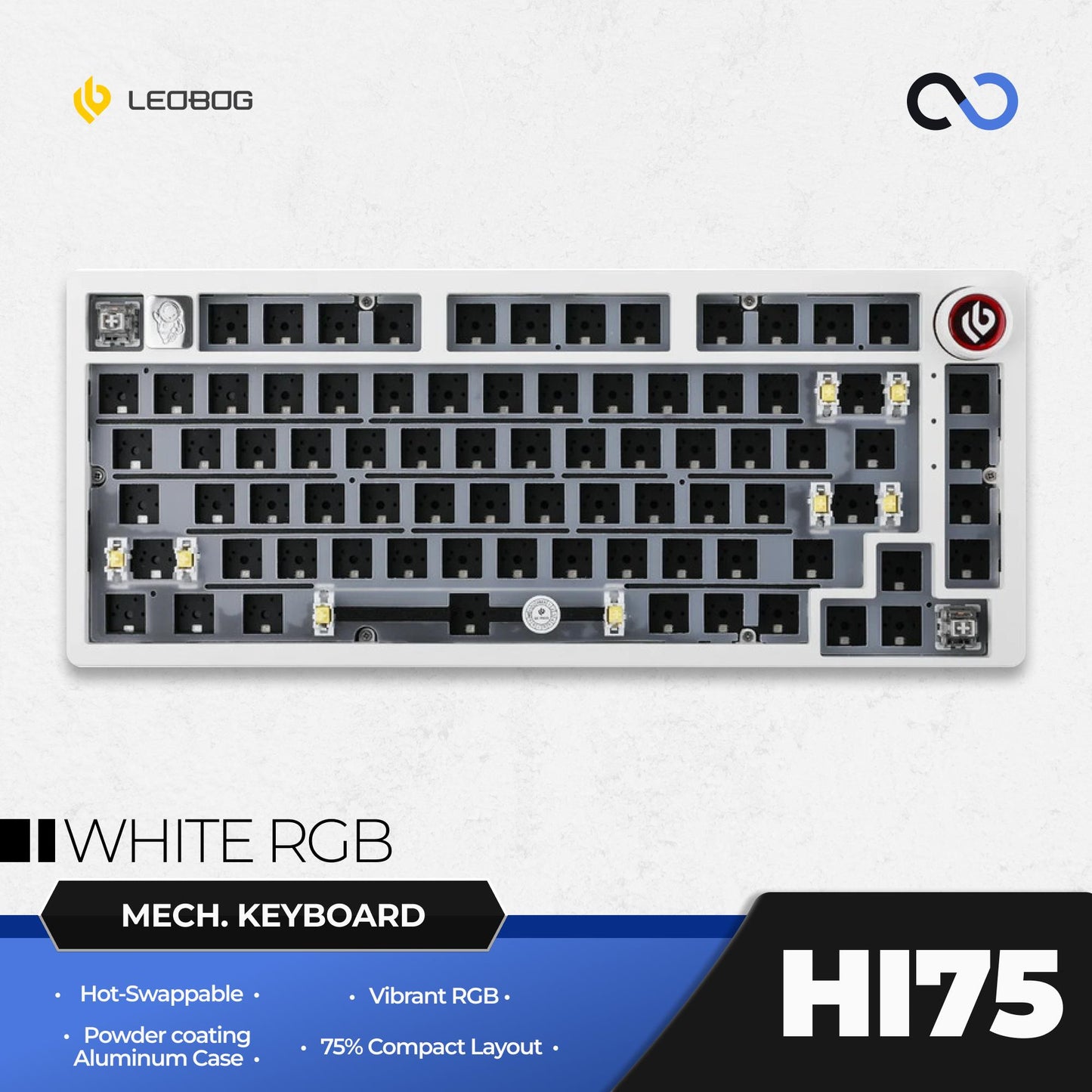 Leobog HI75 Gasket Hotswap 75% Aluminium Mechanical Gaming Keyboard