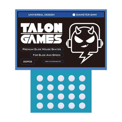 TALONGAMES White Dots Universal Mouse Feet / Mouse Skate PTFE for Cloth Mouse pad (Hybrid)