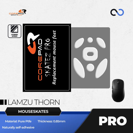 Corepad PRO Lamzu Thorn PTFE Mouse Feet / Mouse Skate for Cloth Mouse pad (Speed-Hybrid)
