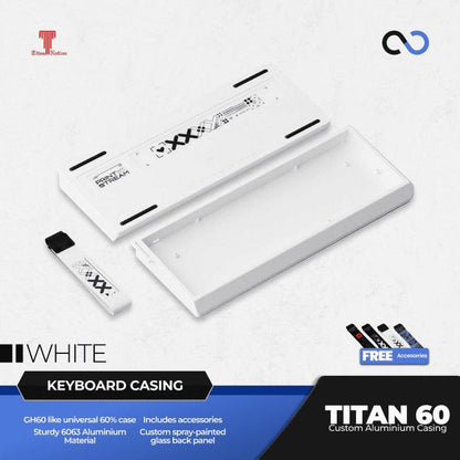Titan Nation TITAN60 Custom 60% Aluminium Gaming Keyboard Case DIY for Wooting 60HE+ / GH60 / TOFU60