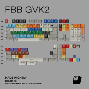 FBB GVK2 Keycaps Cherry Profile Dye sub PBT Keycap 174-Keys