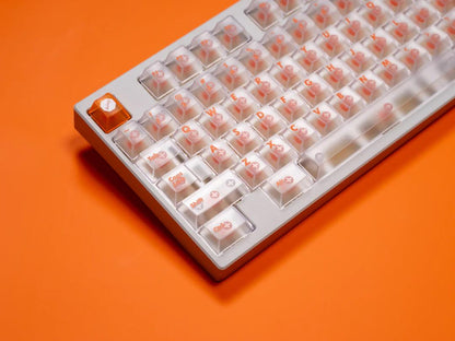 LeleLab X Sensy Juicy Transparent Keycaps Cherry Profile UV Printed ABS Keycap 159-Keys