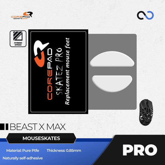 Corepad PRO WLMouse Beast X MAX PTFE Gaming Mouse Feet (Speed-Hybrid)