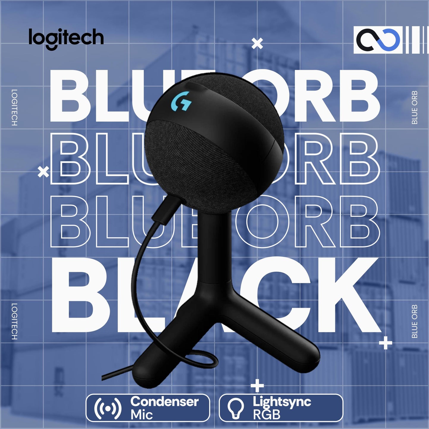 Logitech Blue Orb Gaming Condenser Microphone LIGHTSYNC