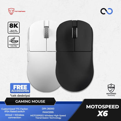 MOTOSPEED X6 8k Super Light Wireless Gaming Mouse