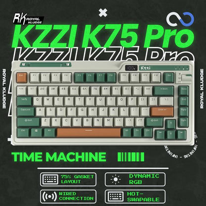 Royal Kludge KZZI K-75 / K75 PRO Hotswap Gasket Wireless 75% Mechanical Keyboard