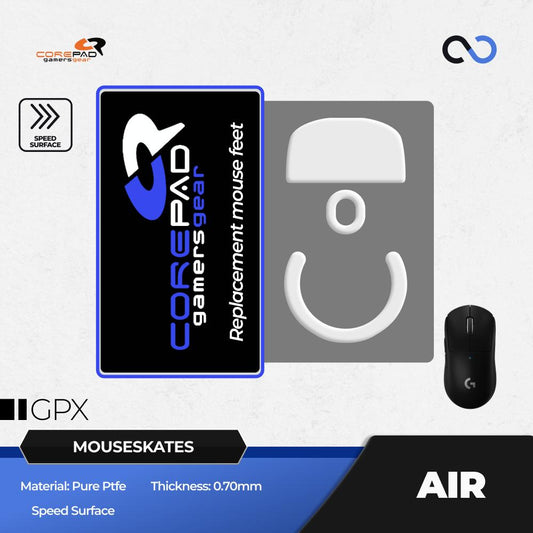 Corepad AIR G Pro X Superlight / GPX PTFE Mouse Feet / Mouse Skate for Cloth Mouse pad (Speed)