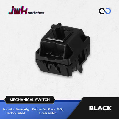 JWK / JWICK Black Mechanical Keyboard PCB Mount Switch (Linear)