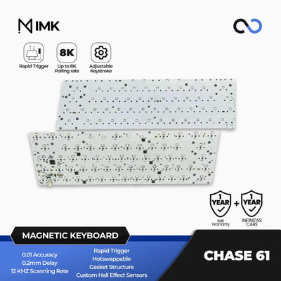 IMK Chase61 FR4 Kit 8K HE PCB Hall Effect 60% Gaming Keyboard Rapid Trigger SOCD RDT