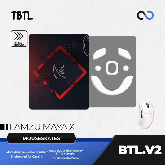 TBTL BTL V2 Lamzu Maya X Mouse Feet / Mouse Skate PTFE for Cloth Mouse pad (Speed)