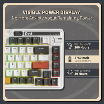 Royal Kludge KZZI K-75 / K75 PRO Hotswap Gasket Wireless 75% Mechanical Keyboard