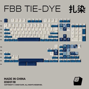 FBB Tie Dye Keycaps Cherry Profile Dye sub PBT Keycap 145-Keys